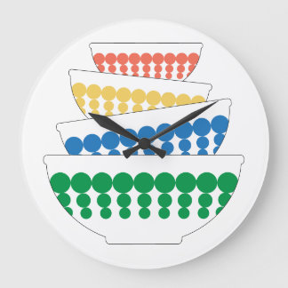 Bol Pyrex inspiré Mid Century Wall Horloge