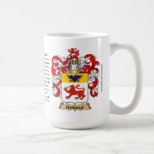 Boland, the Origin, the Meaning and the Crest Coffee Mug
