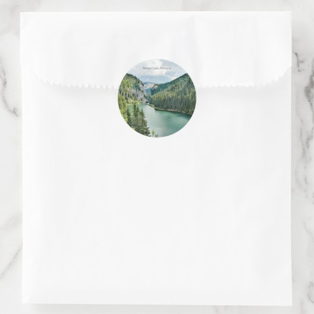 Bolboci Lake, Romania Classic Round Sticker (Bag)