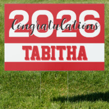 Bold 2026 Graduation Celebration Sign