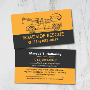 Bold 24/7 Towing & Recovery Service  Business Card