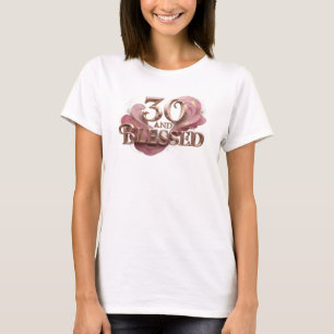 Bold 30 AND BLESSED Designer Graphic T-Shirt