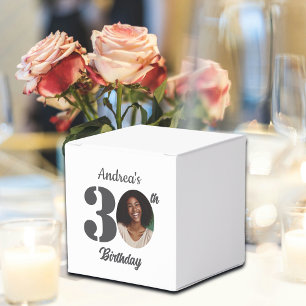Bold 30th Birthday Party Photo Favor Box