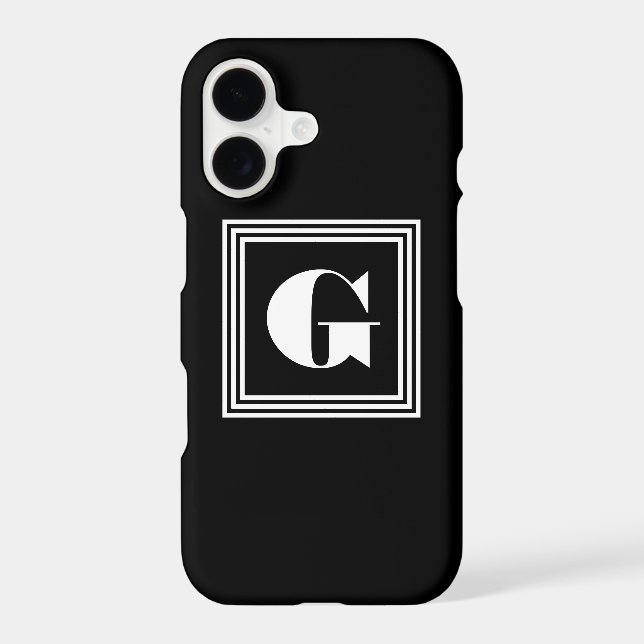 Bold 3 Frame Monogram | Black & White (Back)