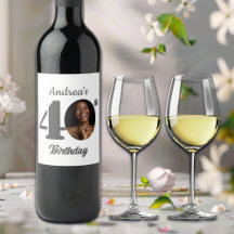 Bold 40th Birthday Party Photo Favor