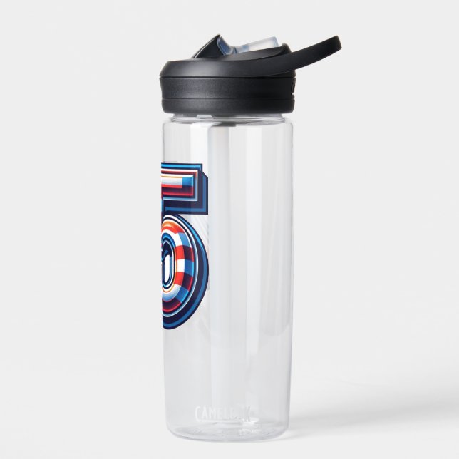 Bold 45th Birthday Mug – American Flag Balloon Sty Water Bottle (Left)