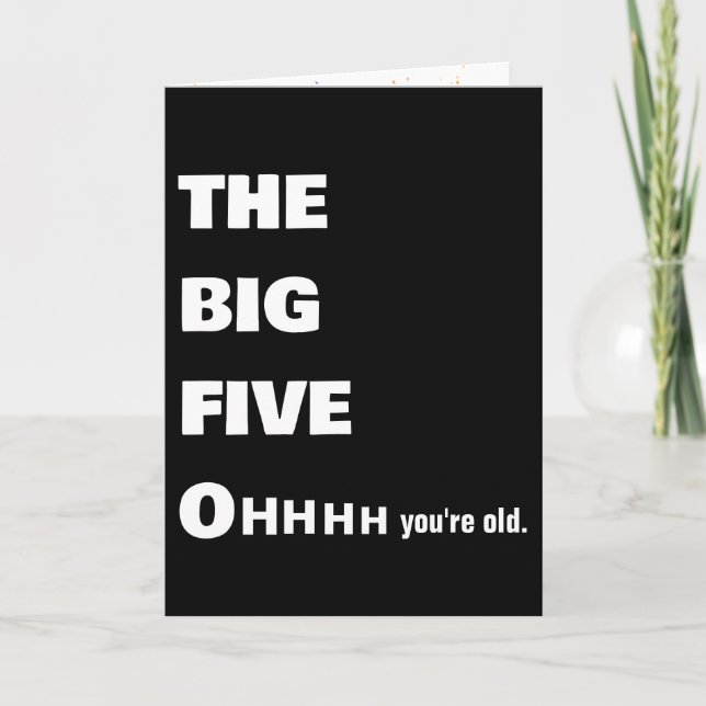 Bold 50th Birthday Humour  Card (Front)