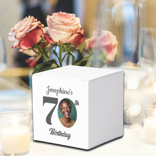 Bold 70th Birthday Party Photo Favor Box