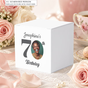 Bold 70th Birthday Party Photo Favour Favor Box