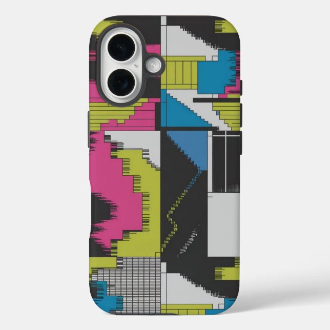 Bold 80s Abstract Geometric Pattern Case-Mate iPhone Case (Back)