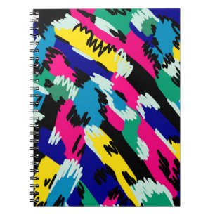 Bold Abstract Art in Primary Colours Notebook