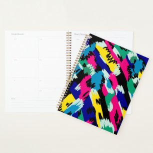Bold Abstract Art in Primary Colours  Planner