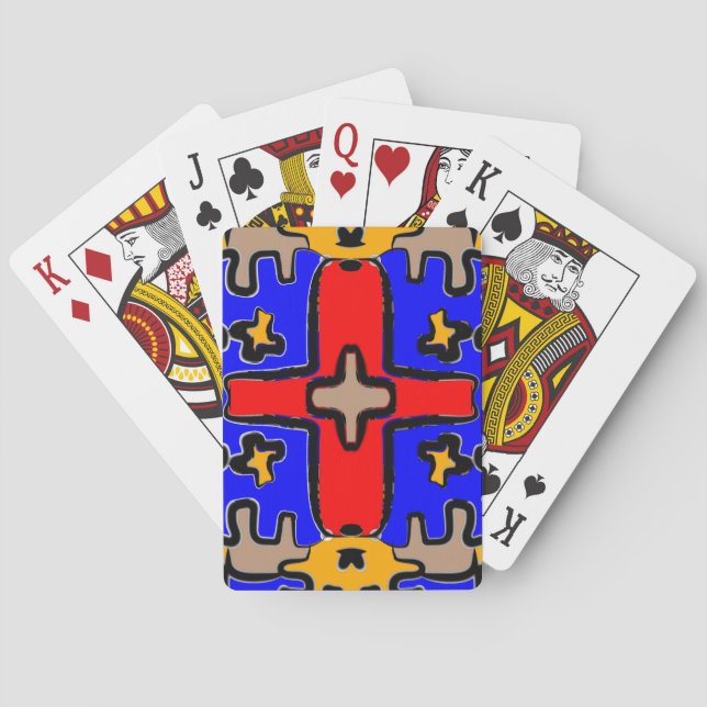 Bold Abstract Art" Playing Cards (Back)