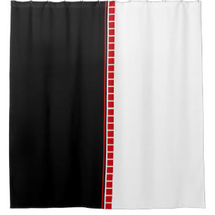 Bold Abstract Black White and Red Pattern