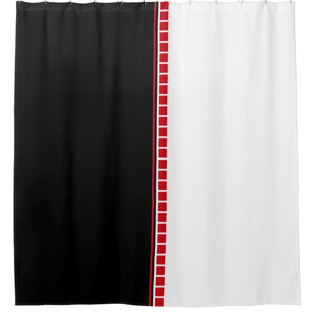 Bold Abstract Black White and Red Pattern (Front)