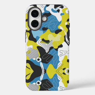 Bold Abstract Camo Pattern iPhone 16 Case
