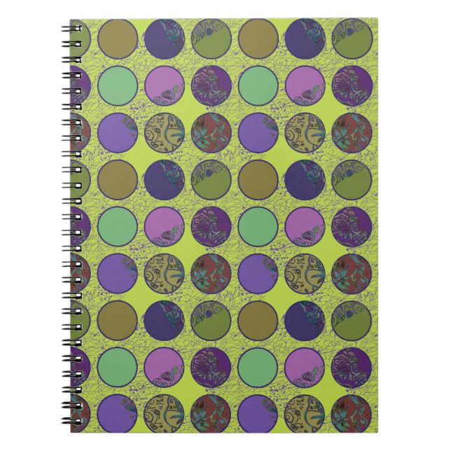 Bold Abstract Circle Tote Bag Notebook (Front)