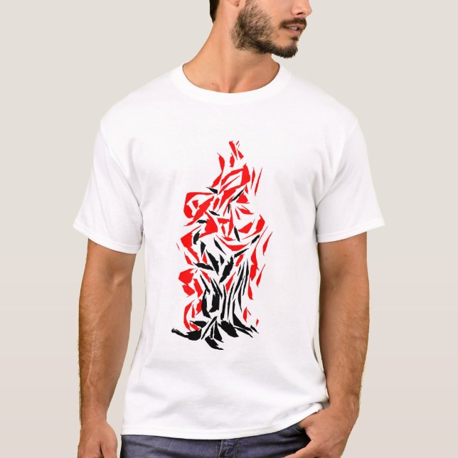 Bold Abstract Flame Art Tee (Front)