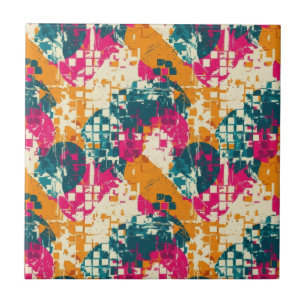 Bold Abstract Geometric - Grunge Brush Texture (3) Tile