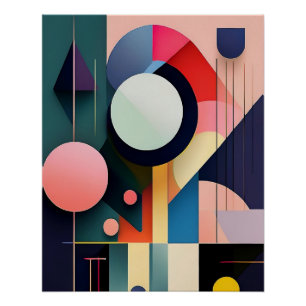 Bold Abstract Geometric Shapes – Modern Art Design Poster