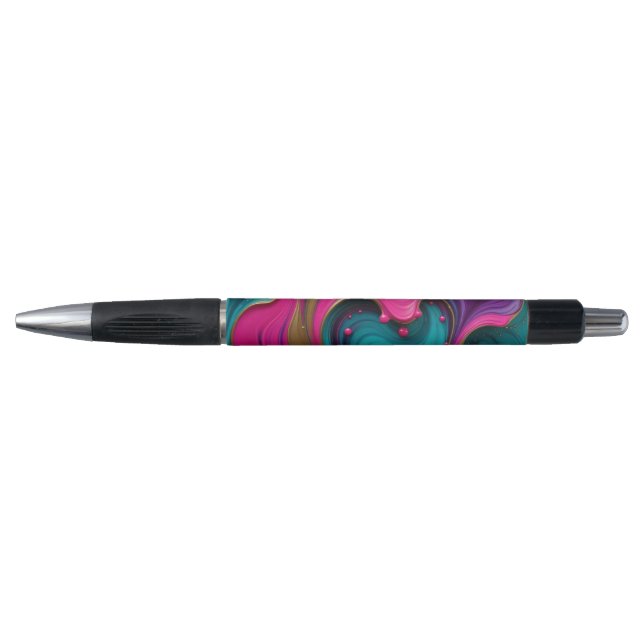 Bold Abstract Heart Swirl – Modern Colourful Art Pen (Front)