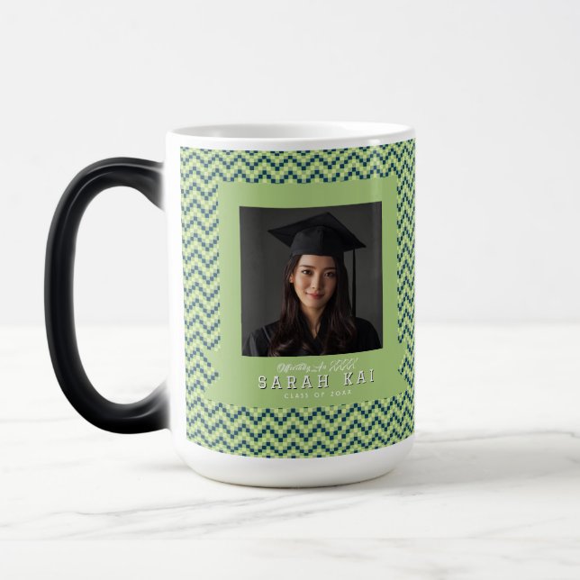 Bold Abstract Pattern Daughter Graduation Gift Magic Mug (Left)