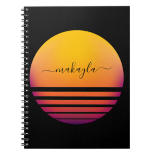 Bold Abstract Sun Personalized Notebook