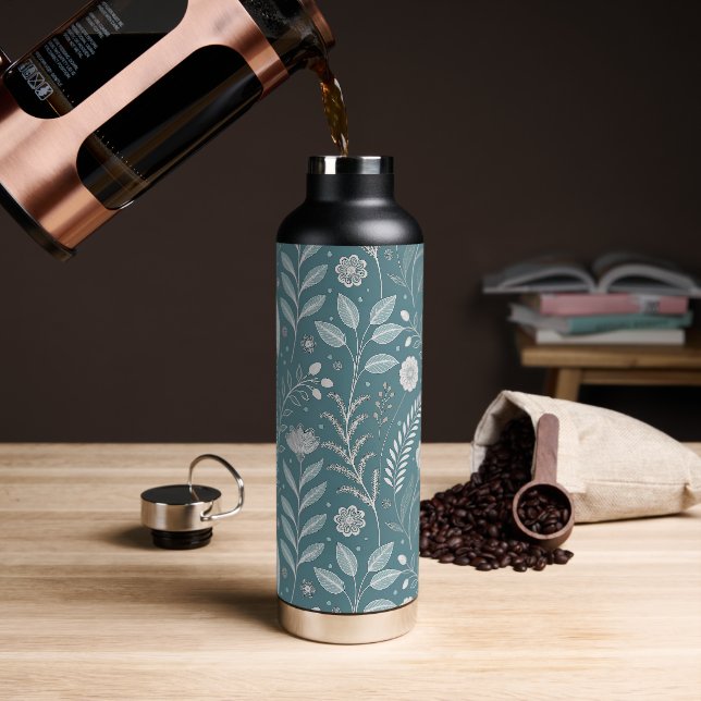 Bold Abstract Texture 32 oz Stylish Water Bottle (Coffee (Rotated))