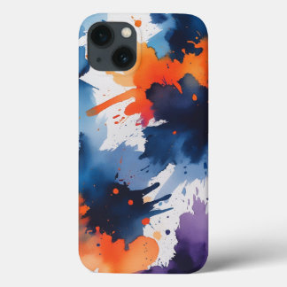 Bold Abstract Watercolor Splash iPhone Case