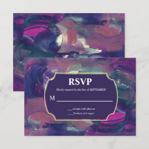 Bold Acrylic Painting RSVP Card