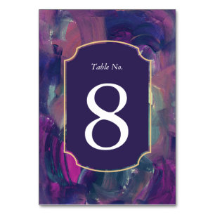 Bold Acrylic Painting Table Number