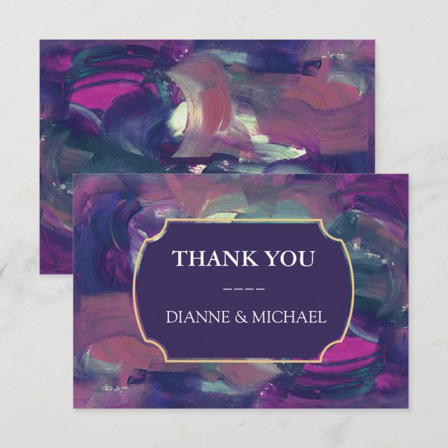 Bold Acrylic Painting Thank You Card (Front/Back)