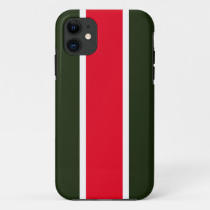 Bold Adventurous Bright Red Modern Forest Stripes iPhone 11 Case