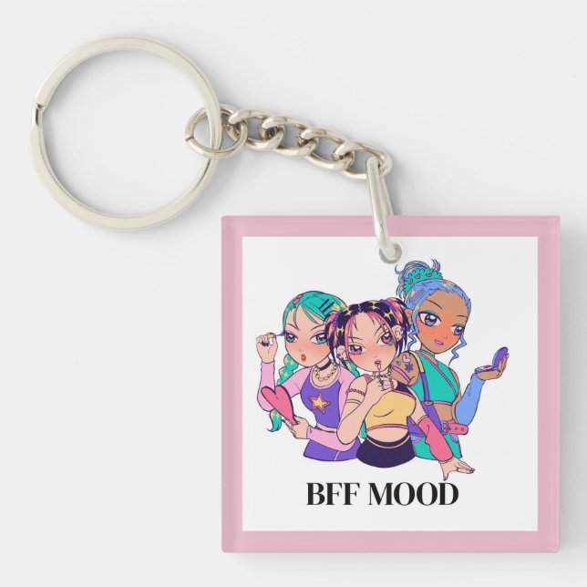 Bold Aesthetic Graphic Tee Keychain (Front)