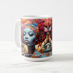 Bold African Abstract Art African Proverbs Coffee Mug