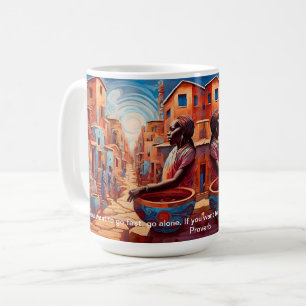Bold African Abstract Art African Proverbs Coffee Mug
