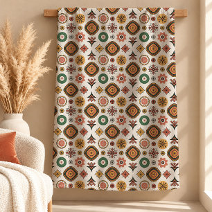 Bold African Heritage Motifs Decorative Blanket Ar