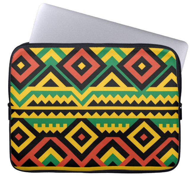 Bold African Print  Laptop Sleeve (Front)