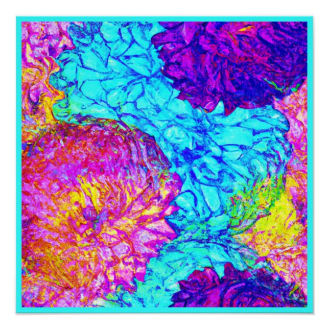 Bold and Beautiful Floral Patterns Art Poster (Front)