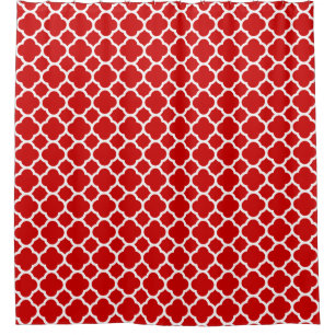 Bold and Beautiful Red Moroccan Quatrefoil Pattern