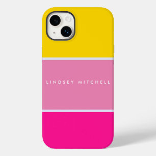 Bold and Bright Colour Block Custom Name Case-Mate iPhone 14 Plus Case