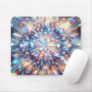 Bold and Bright Holographic Crystal  Mouse Pad