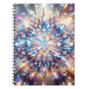 Bold and Bright Holographic Crystal Notebook