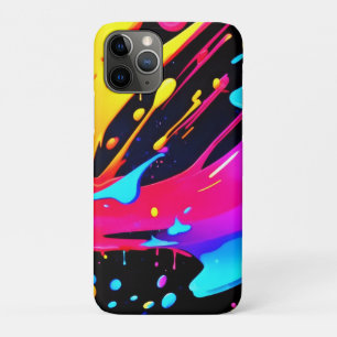Bold and Bright Paint Splatter Art iPhone 11 Pro Case