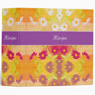 Bold and Colourful Floral Recipe Binder