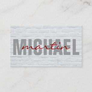 Bold and Cursive   Brick Wall Business Card
