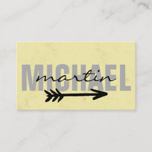 Bold and Cursive Text arrow Business Card