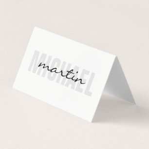 Bold and Cursive Text Business Card