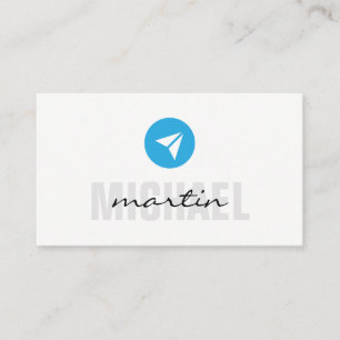 Bold and Cursive Text Email Icon Business Card