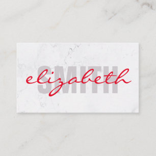 Bold and Cursive Text   Marble   Corporate Business Card